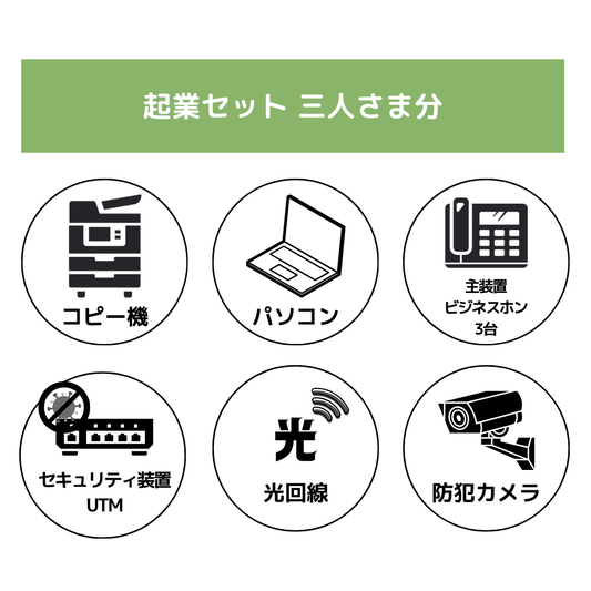 3名様　起業セット