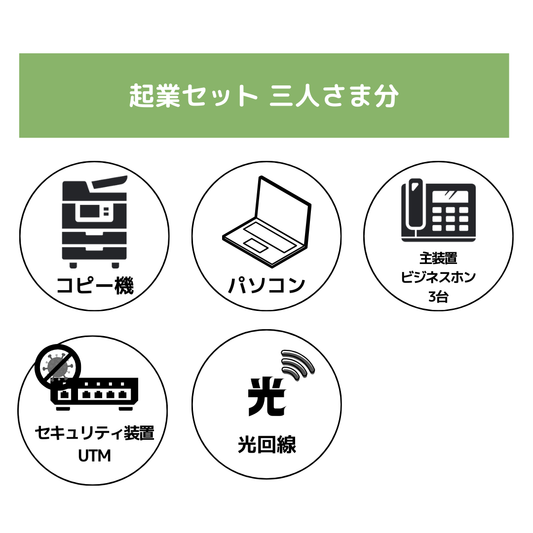 3名様　起業セット